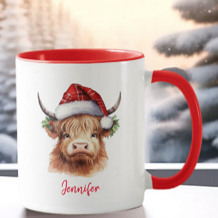 Taza Navidades de vacaciones de vacas en la montaña San