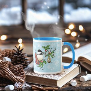 Taza Navidades de Winter Chickadee