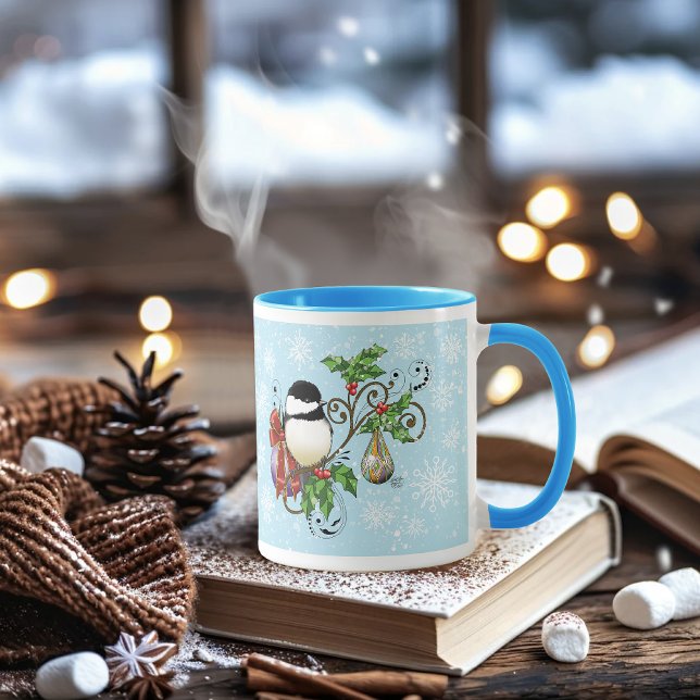 Taza Navidades de Winter Chickadee (Subido por el creador)