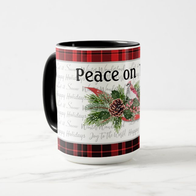 Taza Navidades de Woodland | Cardenal rojo (Anverso izquierdo)