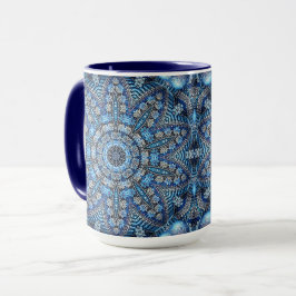 Taza Navidades decorativos azules marea