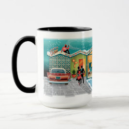 Taza Navidades decorativos de mediados del siglo