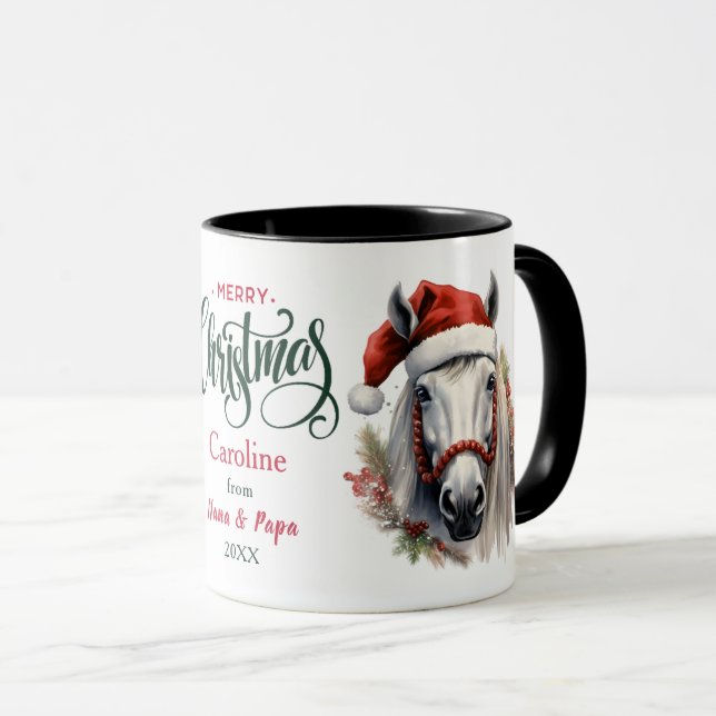 Taza Navidades del Caballo Blanco de Santa Hat (Anverso derecho)