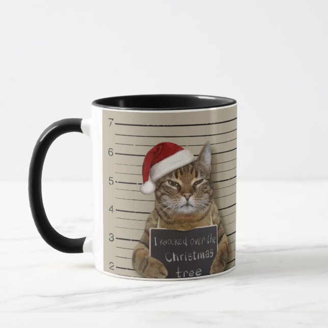 Taza Navidades del gato Mugshot (Izquierda)