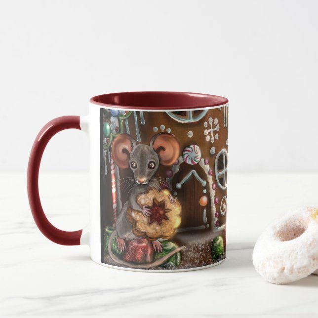 Taza Navidades del ratón Gingerbread (Con donut)