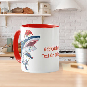 Taza Navidades del tiburón de Santa Lucía navidades en 