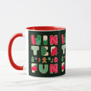 Taza Navidades divertidos de invierno celebran el feria