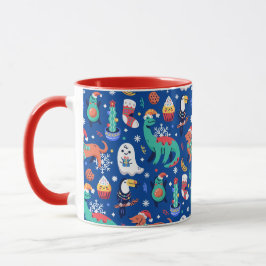 Taza Navidades divertidos Dinosaurio Perro Perro Aguaca