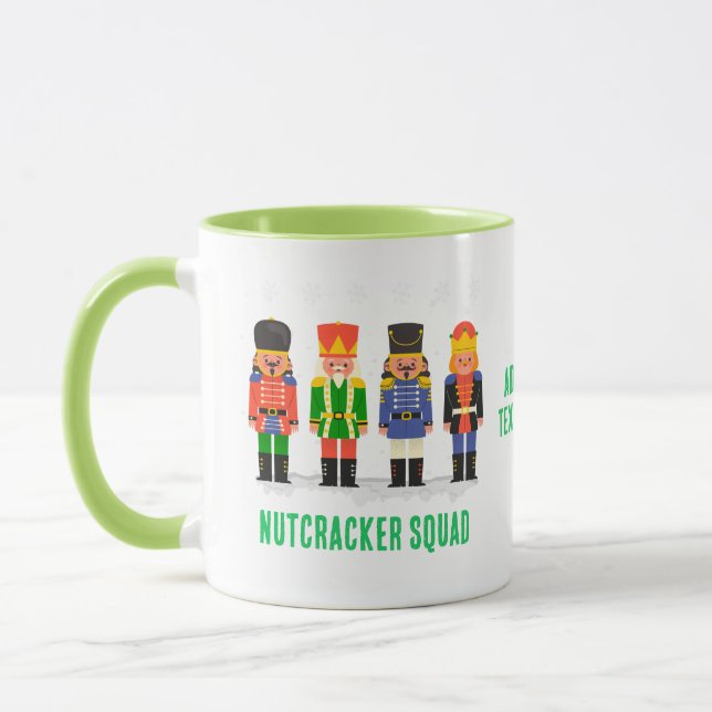 Taza Navidades divertidos, nutcracker Squad coincidiend (Izquierda)
