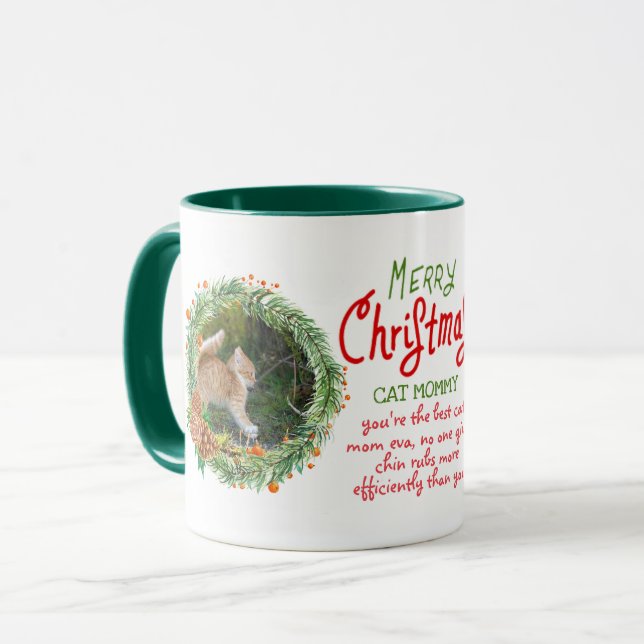 Taza Navidades divertidos para madres de gato - Añadir  (Anverso izquierdo)