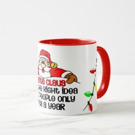 Taza Navidades divertidos Santa Visita Bah Humbug