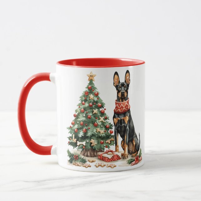 Taza Navidades Dobermann Dogs (Izquierda)