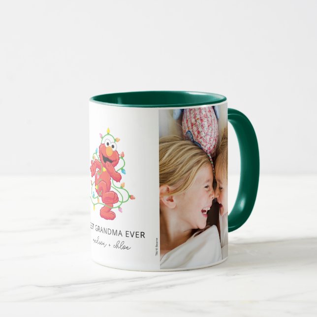Taza Navidades Elmo | Mejor abuela - Foto (Anverso derecho)