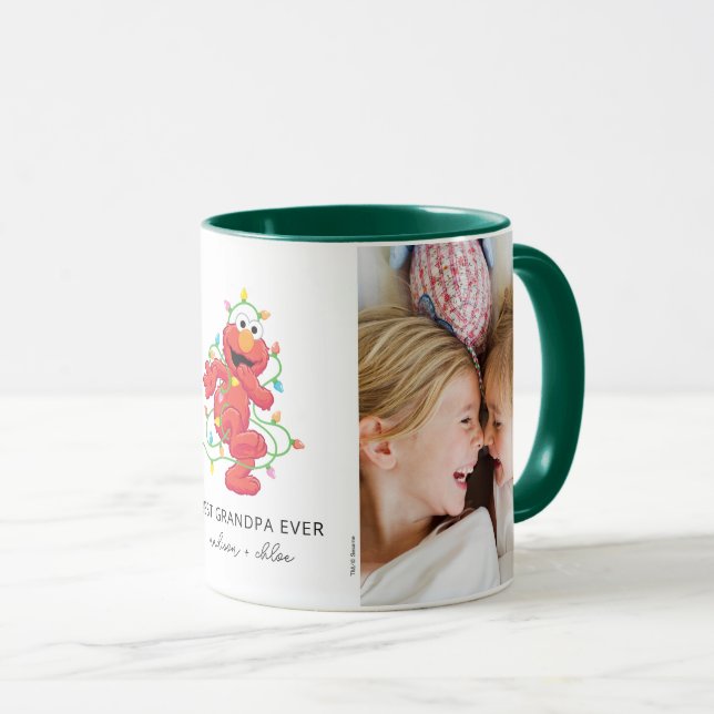 Taza Navidades Elmo | Mejor abuelo - Foto (Anverso derecho)
