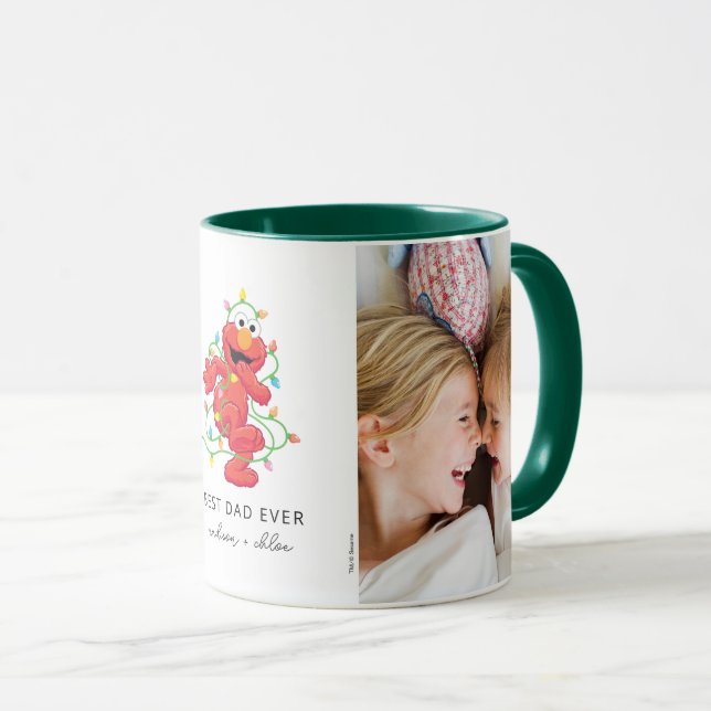 Taza Navidades Elmo | Mejor papá - Foto (Anverso derecho)