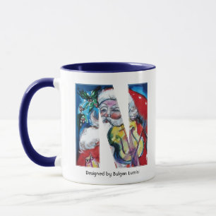 TAZA NAVIDADES EN CARTA / SANTA CON MONOGRAMA VIOLÍN