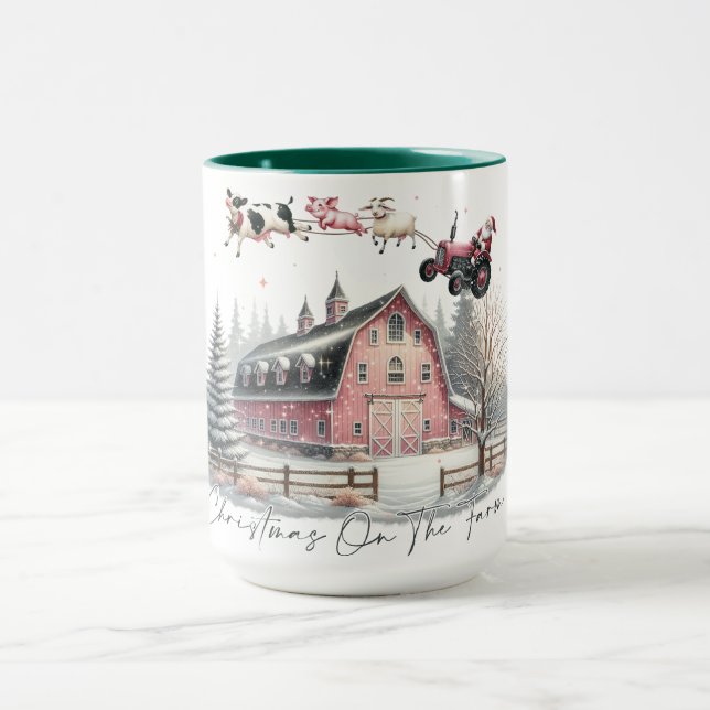 Taza Navidades en la granja, Feliz Navidad (Centro)