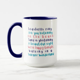 Taza Navidades en tipografía tropical de Warmer Wonderl