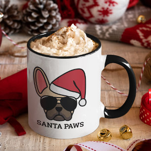 Taza Navidades encienden Bulldog francés Fawn Mug