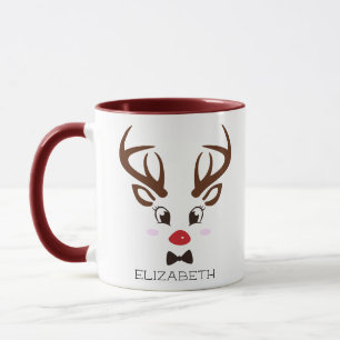 Taza Navidades entregan a reno personalizado frente a m