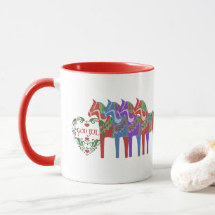 Taza Navidades escandinavos de Dala Caballo Dios Jul