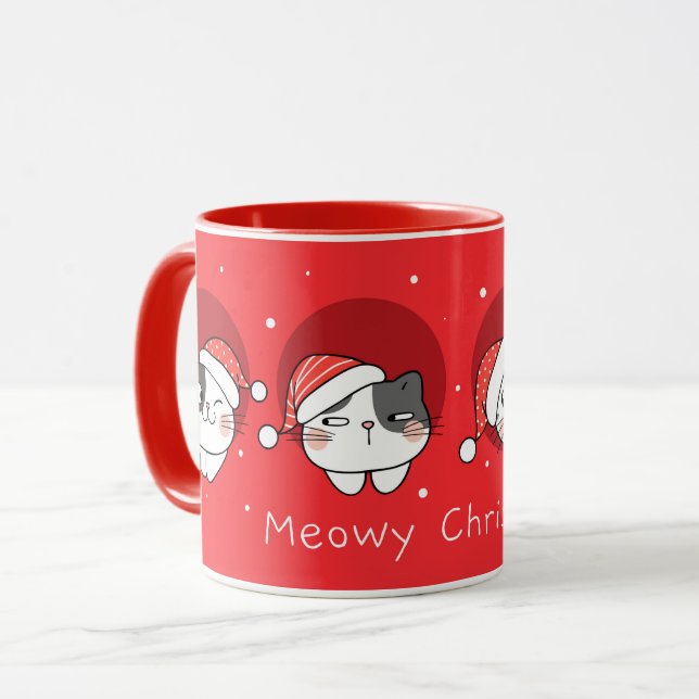 Taza Navidades escuetos gatos (Anverso izquierdo)