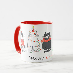 Taza Navidades escuetos gatos