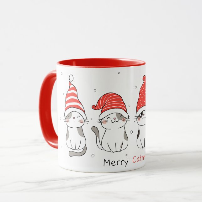 Taza Navidades escuetos gatos (Anverso izquierdo)