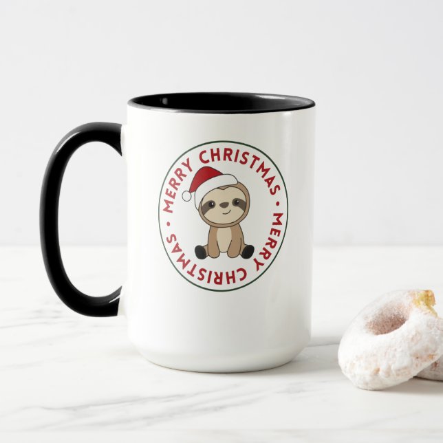 Taza Navidades eslovacos Nieve animaciones de invierno (Con donut)