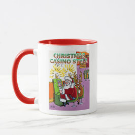 Taza Navidades Estilo de Casino rojo combinación