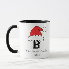 Taza Navidades familiares de monogramas personalizados