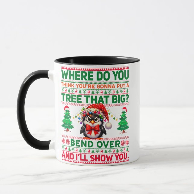 Taza Navidades Feliz Navidad Por Pingüino Regalo (Izquierda)