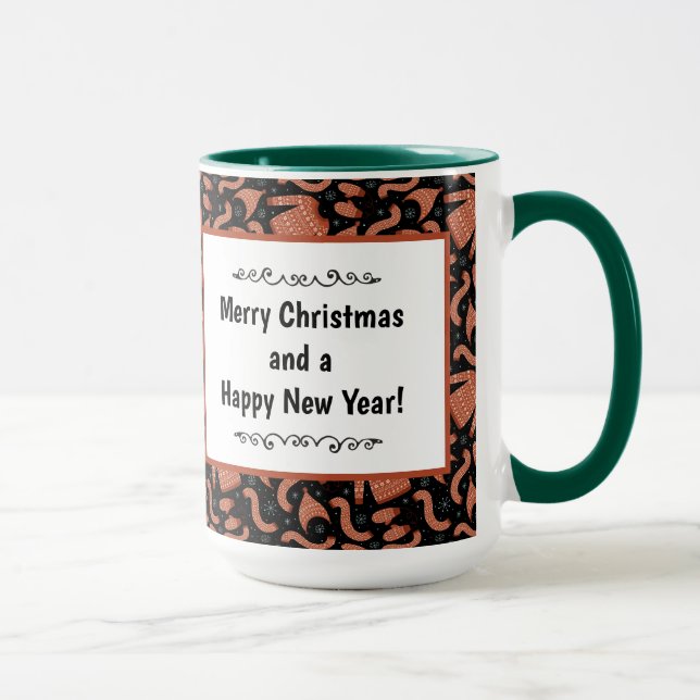 Taza Navidades feos Gorra suéter bufanda Blanco rojo (Derecha)