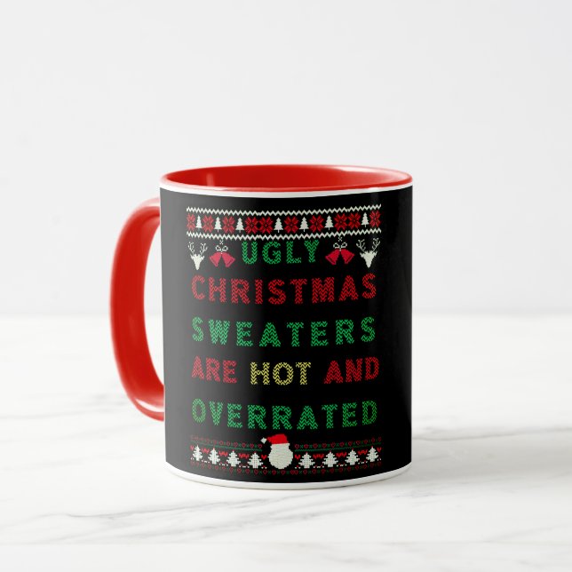 Taza Navidades feos Los sudores son calientes y sobreva (Anverso izquierdo)