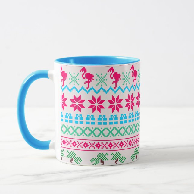 Taza Navidades feos sudan flamenco tropical (Izquierda)