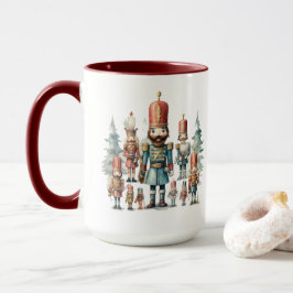 Taza Navidades festivos acuarela nutcracker