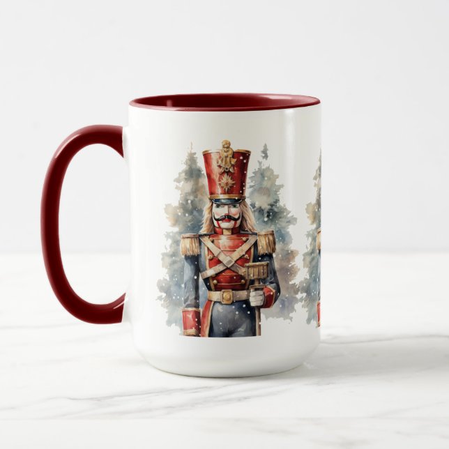 Taza Navidades festivos acuarela nutcracker (Izquierda)
