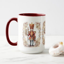 Taza Navidades festivos acuarela nutcracker