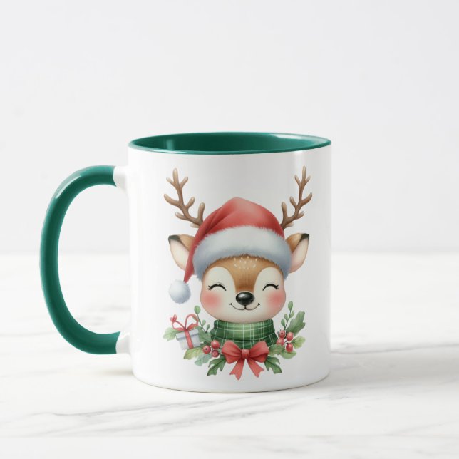 Taza Navidades festivos añaden monograma (Izquierda)