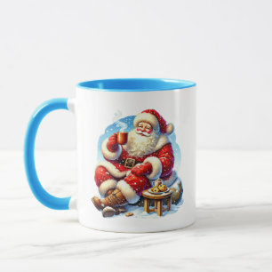 Taza Navidades festivos Cocoa Santa agrega monograma