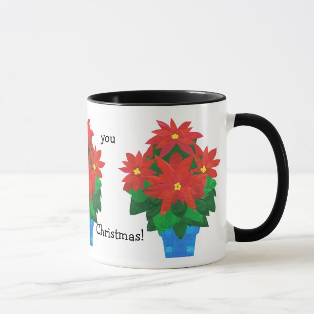 Taza Navidades festivos Coffee Mug, Poinsettias (Derecha)