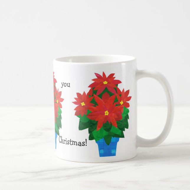 Taza Navidades festivos Coffee Mug, Poinsettias (Derecha)