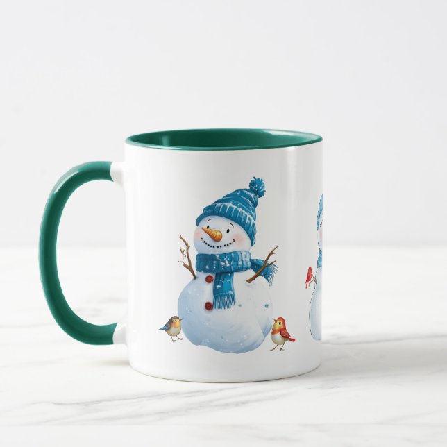 Taza "Navidades festivos de Snowman Mug" (Izquierda)