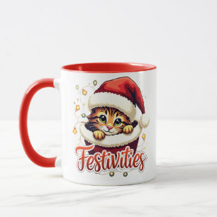 Taza Navidades festivos Kitten Mug