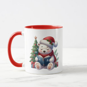 Taza Navidades festivos oso polar agregar monograma