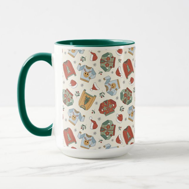 Taza Navidades festivos Patrón de sudores y Gorras (Izquierda)