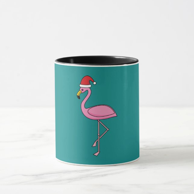 Taza Navidades Flamingo con Santa Hat (Centro)
