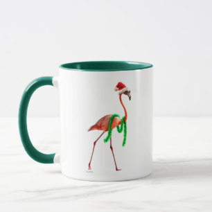 Taza Navidades Flamingo en la playa