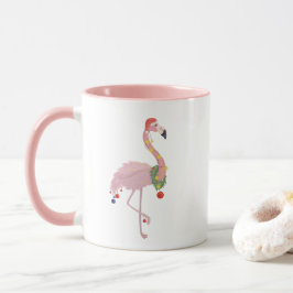 Taza Navidades Flamingo Rosa