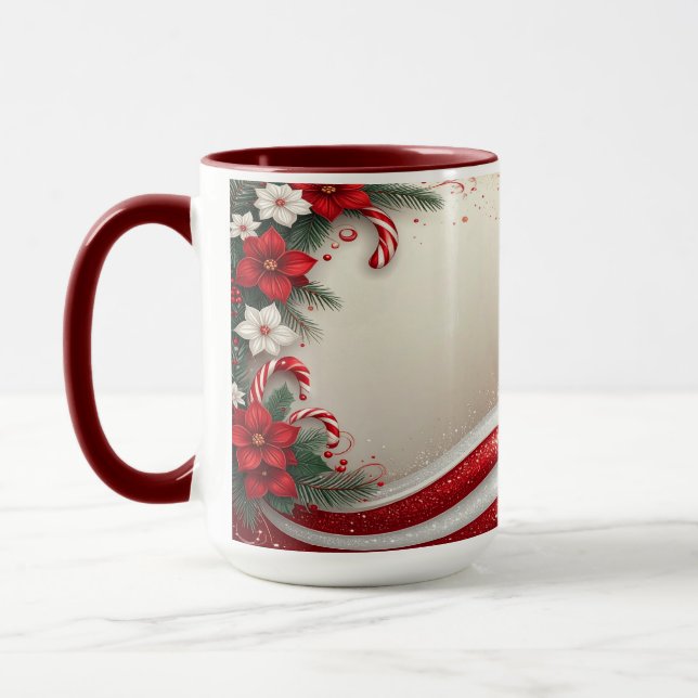Taza Navidades Floral Candy Canes Holiday Mug (Izquierda)
